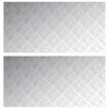 vidaXL Stigaplata R&eacute;tthyrningur 2 pcs Silfur 100 x 50 cm &Aacute;l