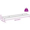 vidaXL Vegghylla me&eth; hillu 2 pcs Br&uacute;nn 60 x 9 x 3 cm Samsettur vi&eth;ur