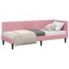 vidaXL Hornr&uacute;m ramma me&eth; h&ouml;fu&eth;gafl Bleikur 80 cm x 200 cm Flauel