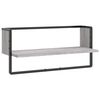vidaXL Vegghillur me&eth; St&ouml;ng Gr&aacute;ir Sonoma Eik 65x25x30 cm