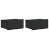 vidaXL Vegghengdur n&aelig;turbor&eth;sk&aacute;pur 2 pcs Svartur 49 x 34,5 x 24 cm