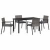 vidaXL Gar&eth;ur bor&eth;sett 5 pcs Gr&aacute;r Dufth&uacute;&eth;a&eth; st&aacute;l