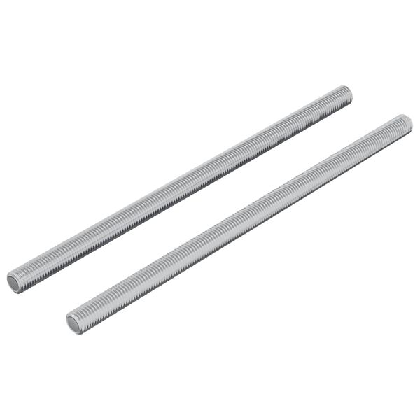 vidaXL &THORN;r&aacute;&eth;u stangir 2 pcs Silfur M6 x 120 mm (&THORN;r&aacute;&eth;&thorn;verm&aacute;l x L) metal