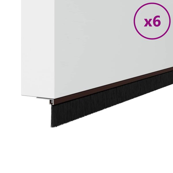 vidaXL Sj&aacute;lfklemmdu hur&eth;arbrosseglin 6 pcs Br&uacute;nn 100 cm &Aacute;lblenda