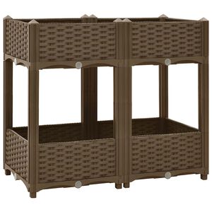 vidaXL Upph&aelig;kka&eth; Bl&oacute;maker 80x40x71 cm P&oacute;l&yacute;pr&oacute;p&yacute;len