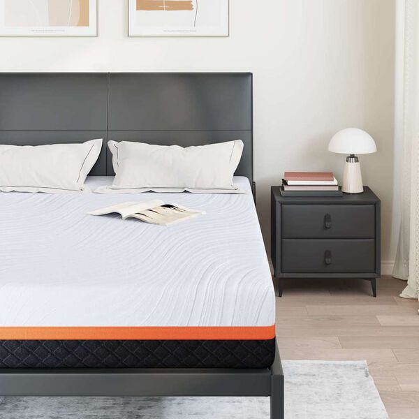 vidaXL D&yacute;na Hv&iacute;tur og gr&aacute; 160 x 200 cm Fro&eth;a