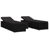 vidaXL Gar&eth; s&oacute;lfat me&eth; p&uacute;&eth;i 3 pcs Svartur Poly rattan