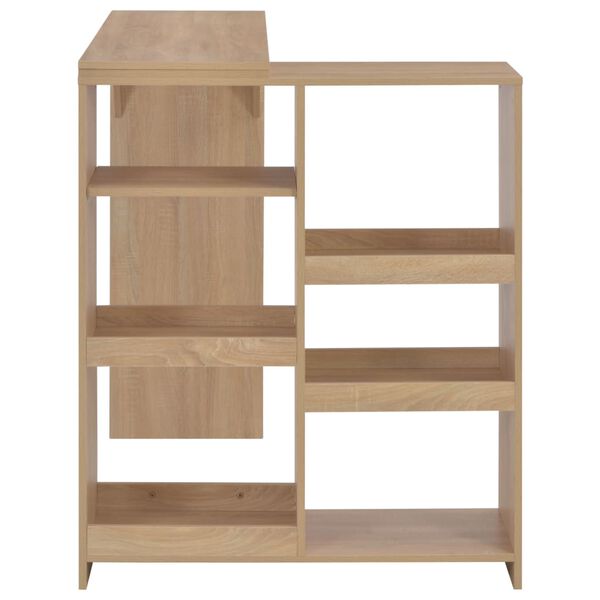 vidaXL Barborð með Færanlegri Hillu Eikarlitað 138x39x110 cm