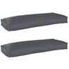 vidaXL P&uacute;&eth;asett &aacute; pall 2 pcs Antras&iacute;t 100 x 40 x 8 cm Oxford efni