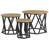 vidaXL Nestandi Hli&eth;artafla 3 pcs Artisan Eik Vinnslutr&eacute; og st&aacute;li