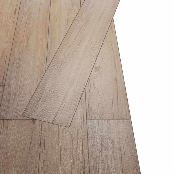 vidaXL G&oacute;lflagnir 36 pcs Br&uacute;nn eik 5,02 m&sup2; PVC