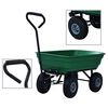 vidaXL Gar&eth;dr&aacute;ttarvagn Handdreginn 300 kg 75L Gr&aelig;nn