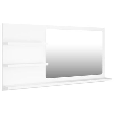 805015 vidaXL Bathroom Mirror White 90x10,5x45 cm Chipboard