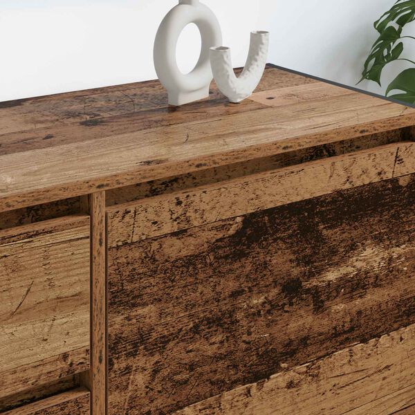 vidaXL Sj&oacute;nvarpssk&aacute;pur Gamall vi&eth;ur 100 x 36 x 49.5 cm Samsettur vi&eth;ur