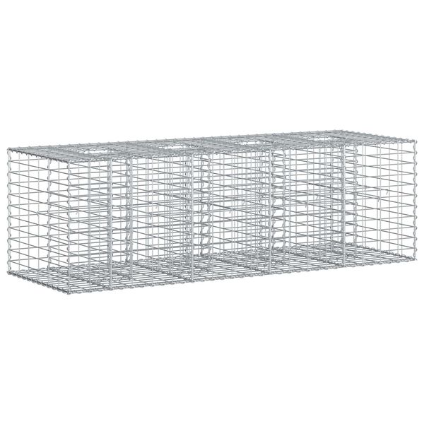 vidaXL Gabion h&aelig;kka&eth; r&uacute;m Silfur 180 x 60 x 55 cm Galvaniserad st&aacute;l