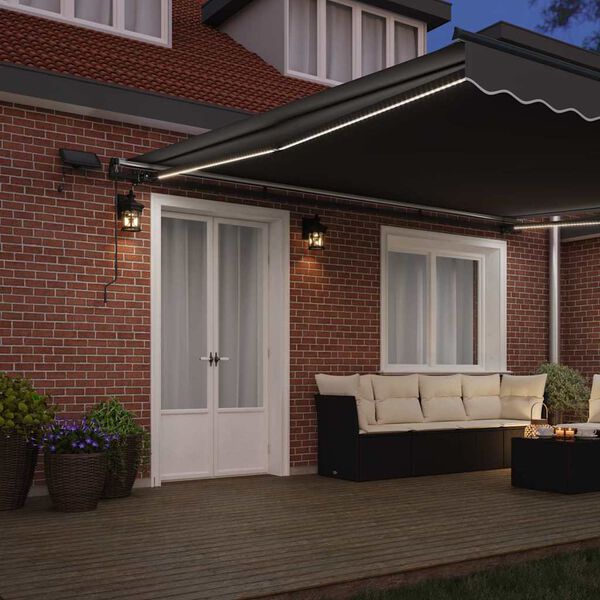 vidaXL Sjónvarpsskraut Grind Antrasít 500 × 350 cm Ál