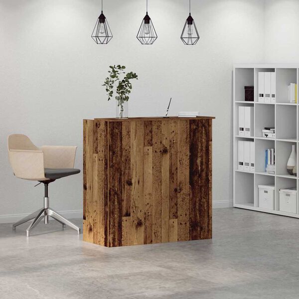 vidaXL M&oacute;tt&ouml;kubor&eth; Gamall vi&eth;ur 100x50x103,5 cm Engineered Wood