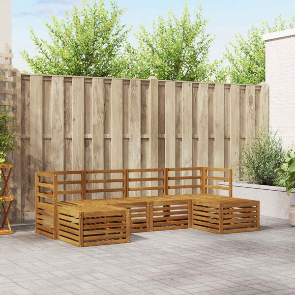 vidaXL S&oacute;fasett 6 pcs N&aacute;tt&uacute;rulegur Hrein akas&iacute;utr&eacute;