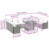 vidaXL Gar&eth;s&oacute;fa sett me&eth; geymslu 11 pcs Drapplita&eth;ur Poly rattan