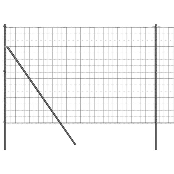 vidaXL Evrópsk girðing Grár 1.5 x 10 m PVC-húðaður járn
