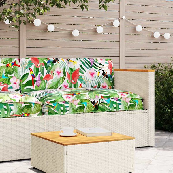 vidaXL P&uacute;&eth;asett Bl&oacute;m 3 pcs Marglitur Oxford efni