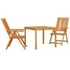 vidaXL Gar&eth;ur bor&eth;sett 3 pcs Br&uacute;nn Hrein akas&iacute;utr&eacute;