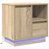 vidaXL Noat&ouml;flu sk&aacute;pur Sonoma Eik 50 x 34,5 x 50 cm Samsettur vi&eth;ur