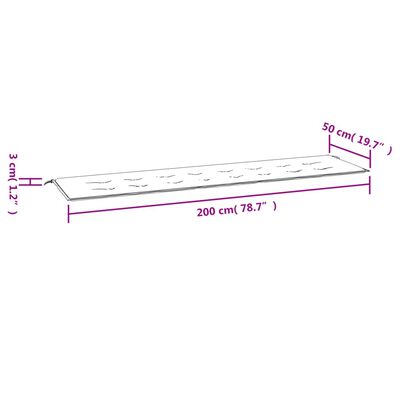 vidaXL Sessa á Garðbekk Skærgræn 200x50x3 cm Oxforddúkur