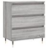 vidaXL Skenkur Gr&aacute;r Sonoma Eik 60x35x70 cm Samsettur Vi&eth;ur