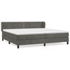 vidaXL H&oacute;lfa&eth; Springr&uacute;m me&eth; D&yacute;nu D&ouml;kkgr&aacute;tt 200x200 cm Flauel