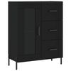 vidaXL Skenkur Svartur 69,5x34x90 cm Samsettur Vi&eth;ur