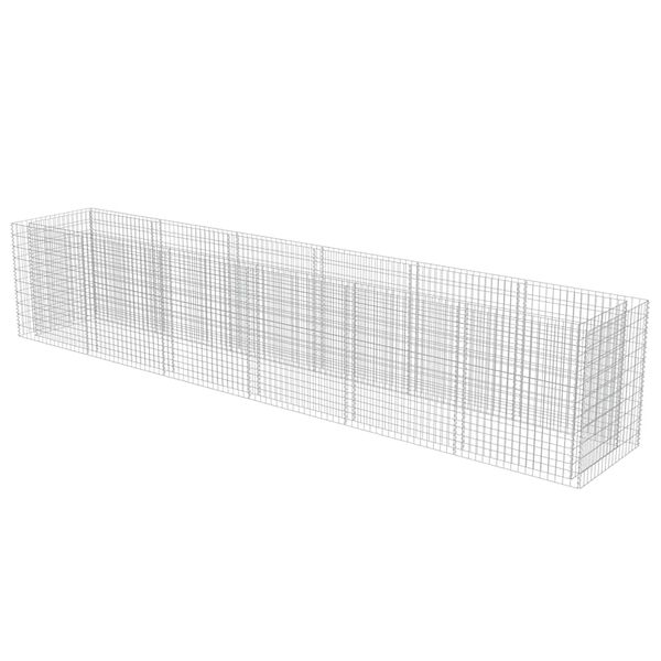 vidaXL Gabion Grj&oacute;tkassi Upph&aelig;kka&eth; Bl&oacute;maker S&iacute;nkh&uacute;&eth;a&eth; st&aacute;l540x90x100cm