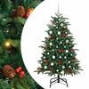 vidaXL Gervi j&oacute;latr&eacute; me&eth; 150 LED Gr&aelig;nn 150 cm PVC, Metall og Plastefni