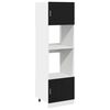 vidaXL Vegghengdur sk&aacute;pur Svartur Eik 60 x 57 x 207 cm Samsettur vi&eth;ur