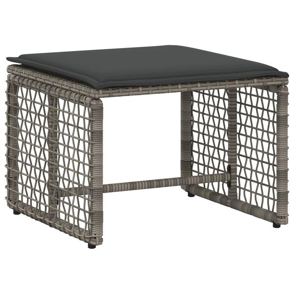 vidaXL Utandyra h&uacute;sgagna sett me&eth; p&uacute;&eth;i 5 pcs Gr&aacute;r