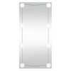 vidaXL Veggspegill me&eth; LED lj&oacute;sum 30x60 cm Glerr&eacute;tthyrningur