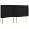 vidaXL H&ouml;f&eth;agafl me&eth; Eyrum 183x16x118/128 cm Sv&ouml;rt Flauel
