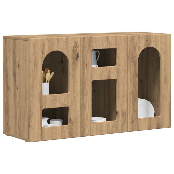 vidaXL Vi&eth;beinteyfla Artisan Eik 100 x 35 x 59 cm Samsettur vi&eth;ur