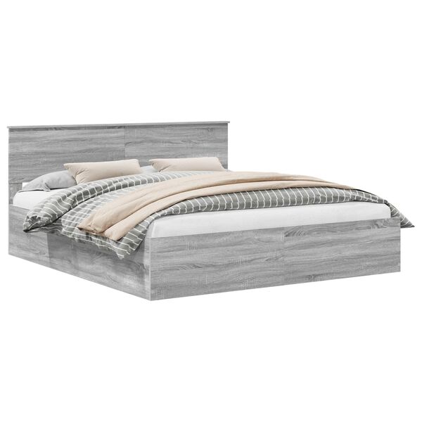 vidaXL Ramsv&iacute;k me&eth; h&ouml;fu&eth;gafl Gr&aacute;r Sonoma 200 x 200 cm Samsettur vi&eth;ur