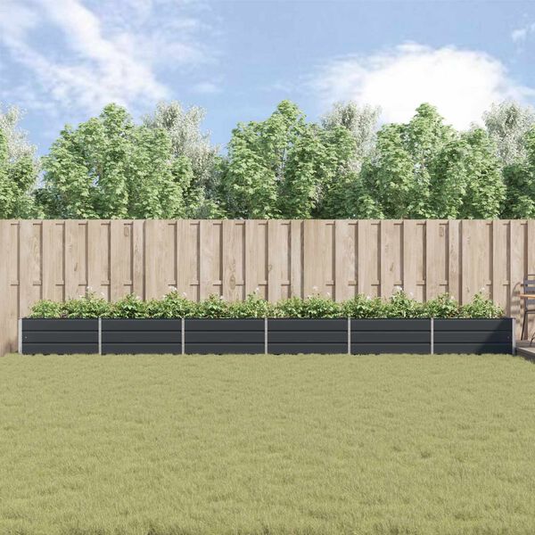 vidaXL Pl&ouml;ntuker Antras&iacute;t 195 x 100 x 45 cm Galvaniserad st&aacute;l