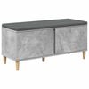 vidaXL Hallarbekk SteyptGr&aacute;r 100 x 38 x 46 cm Virkur tr&eacute; og d&uacute;kur
