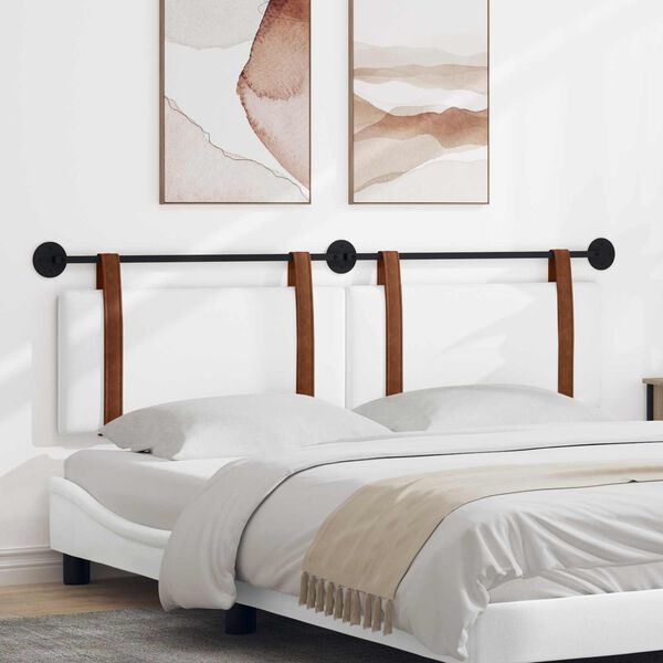 vidaXL Hengisk&aacute;li Vegghengt Einlita Hv&iacute;t 170 x 55 x 5 cm Forn PU