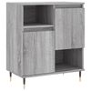 vidaXL Skenkur Gr&aacute;r Sonoma Eik 60x35x70 cm Samsettur Vi&eth;ur