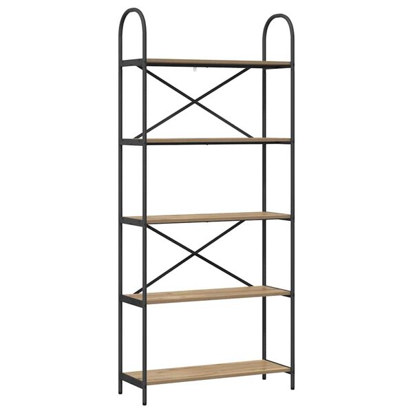 vidaXL Hilla Artisan Eik 80 x 30 x 183 cm Samsettur vi&eth;ur