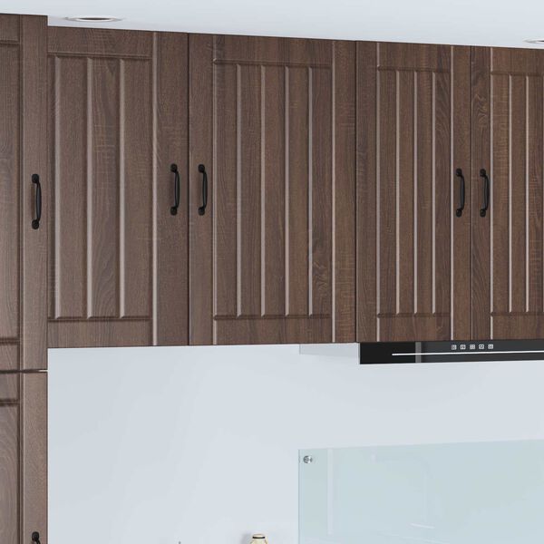 vidaXL Eldh&uacute;s sk&aacute;pur Lucca Br&uacute;n eik 50 x 31 x 80 cm Samsettur vi&eth;ur