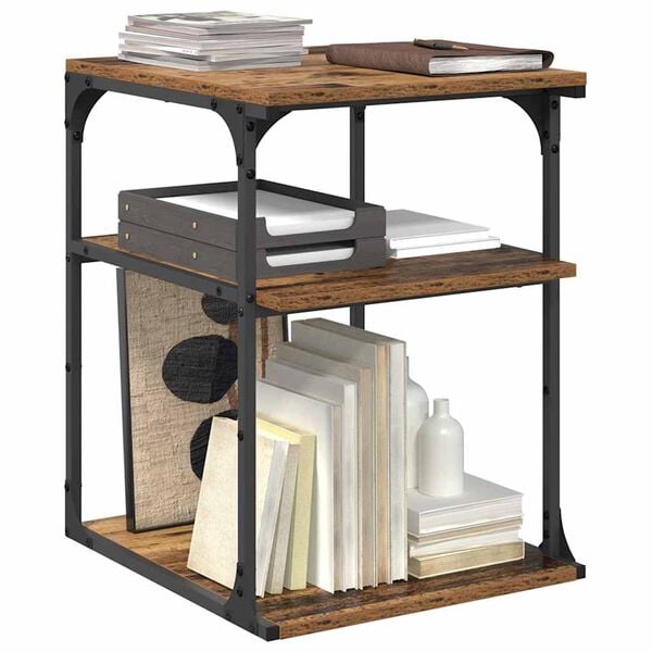 vidaXL Prentara standur Gamall vi&eth;ur 43 x 48 x 64 cm Samsettur vi&eth;ur