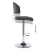 249649 vidaXL Bar Stool Grey Faux Leather