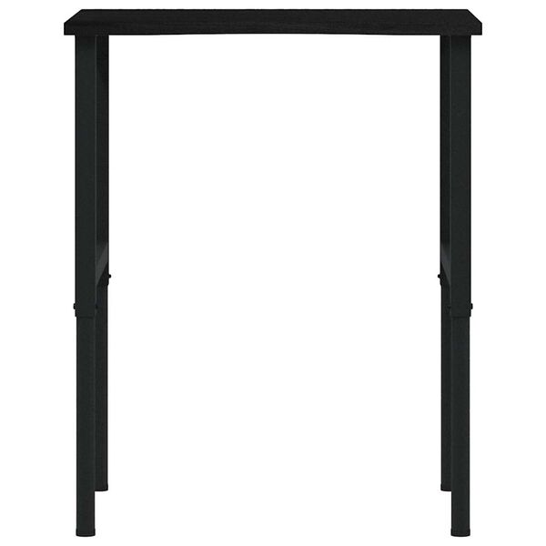 vidaXL vinnubekkur dökkbrúnn 80x60x(71,5-98) cm gegnheil viðar eik