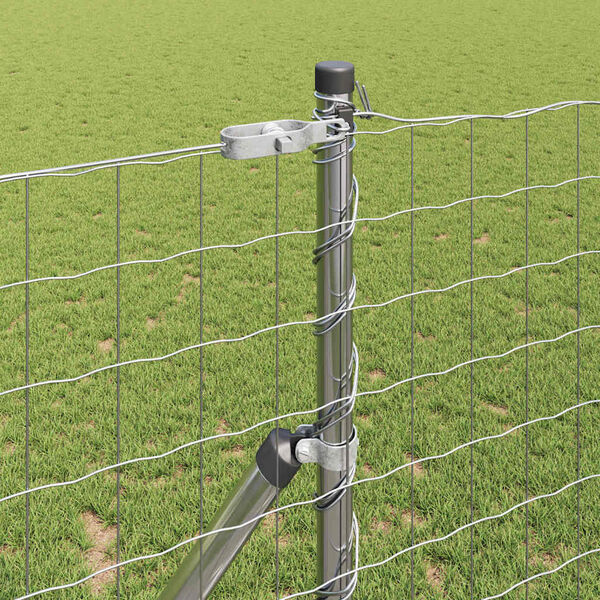 vidaXL Gir&eth;ing me&eth; p&oacute;st Silfur 1,4 x 10 m St&aacute;l og PVC