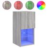 vidaXL Sj&oacute;nvarpssk&aacute;pur me&eth; LED Lj&oacute;sum Gr&aacute;tt Sonoma 30,5x30x60 cm